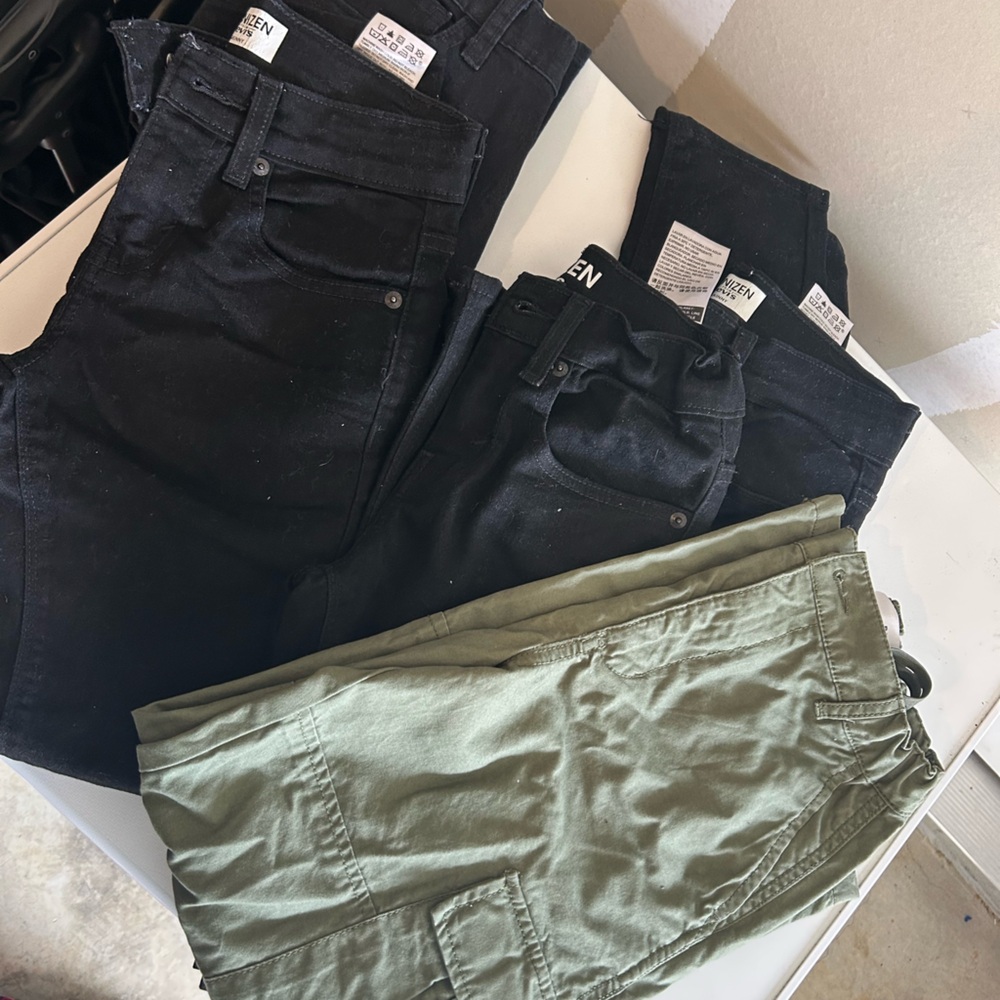 Black and Green Pants Collection 5 pair total